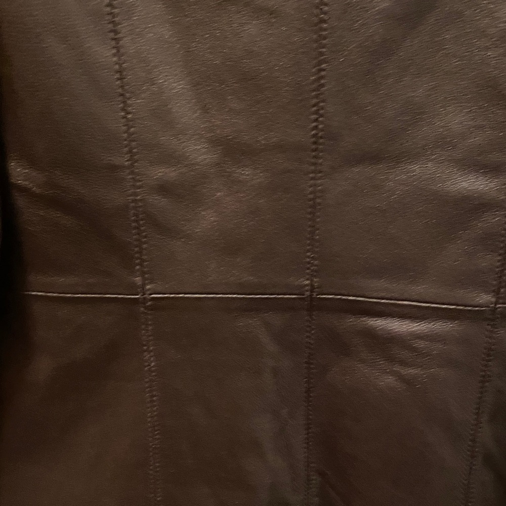 Classic Dark Brown Leather Jacket for Women - Picture 6 of 7